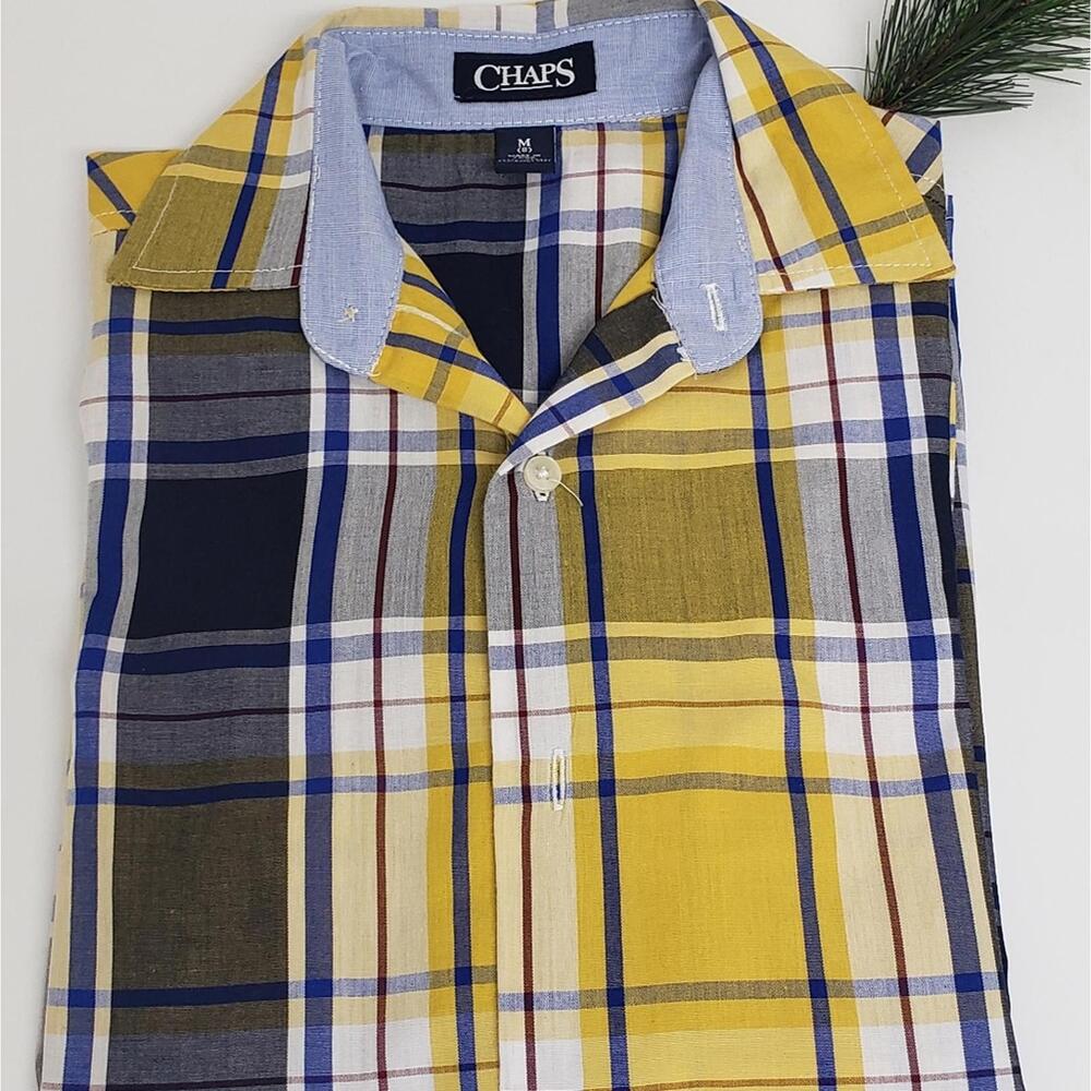 Chaps Multi-Color Plaid Button-Up Shirt - Size M